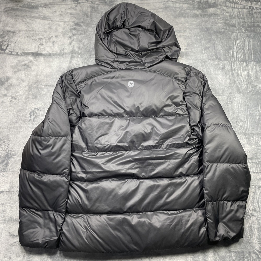 Marmot Guides Down Hooded Jacket Puffer Black Mens Size Medium (M) M16229 NEW - Picture 7 of 7